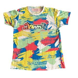 Le Tigre Collection Multicolor Graphic Tiger Print T-Shirt